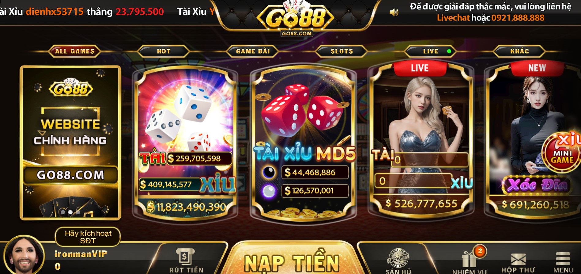 game bài ăn tiền go88